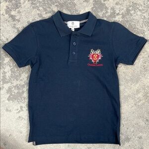 NWT Christian Lacroix Kids Henri Polo Shirt Navy Blue Preppy Sz 6